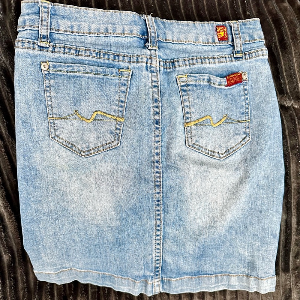 Denim skirt, button down, size 12.